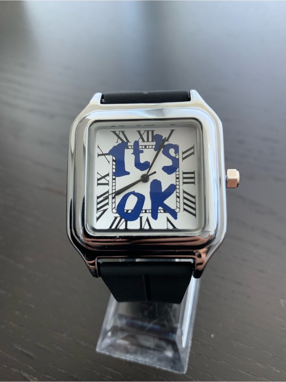 Brand New It’s Okay Silver Tank Watch